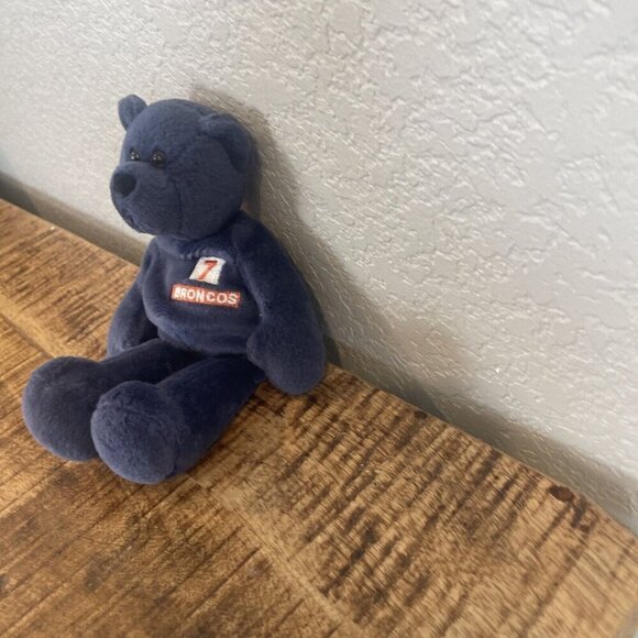 Denver Broncos John Elway Blue Bear Beanie 1998 Plush Limited Treasures Vintage - Picture 3 of 8